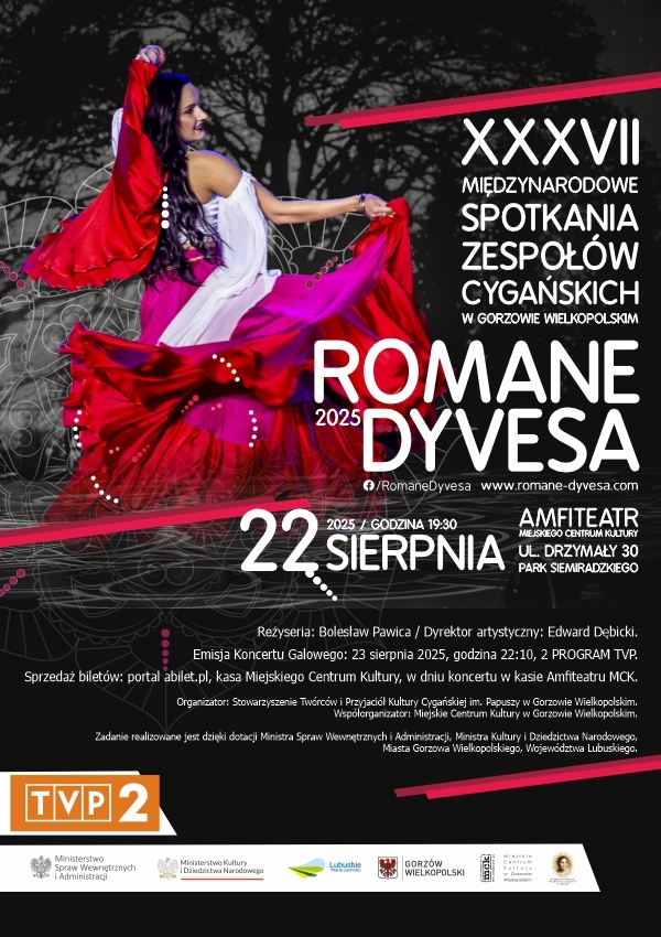 Bilety XXXVII Międzynarodowe Spotkania Zespołów Cygańskich ROMANE DYVESA 2025